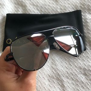 Quay x Desi Perkins Black Silver High Key Aviators